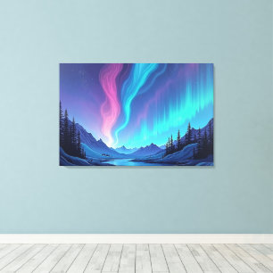 Aurora Tide – Premium 36"x24" Fluid Art Leinwand