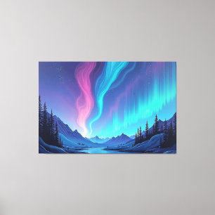 Aurora Tide – Premium 60"x40" Fluid Art Leinwand