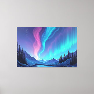 Aurora Tide – Premium 60"x40" Fluid Art Leinwand