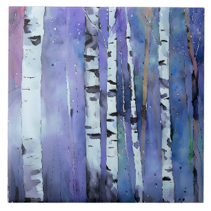 Aurora unter der Birke Fliese