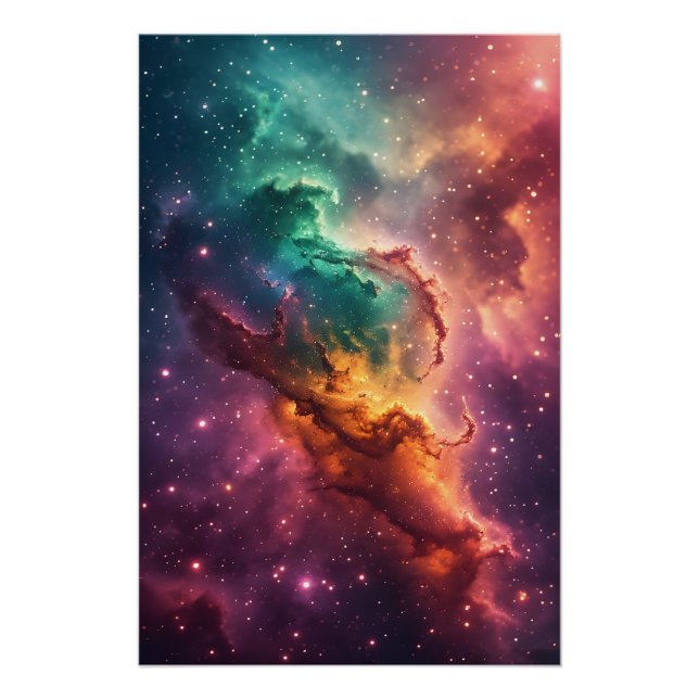 Aurora Veil Nebula Design Poster (Vorderseite)