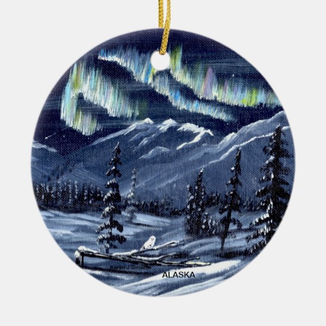 Aurora-Verzierung Keramikornament (Vorne)