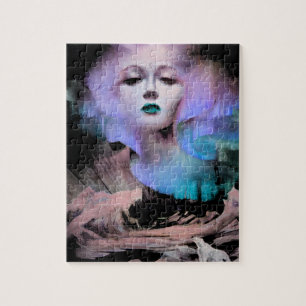 Aurora von Clive Henry blau Türkis lila Nacht Puzzle