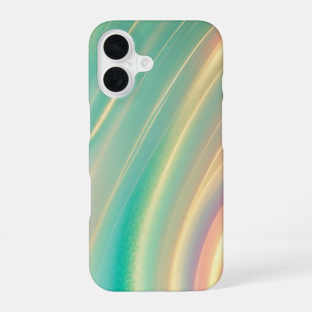 Aurora Wave Abstrakt Phone Case iPhone 16 Hülle (Rückseite)
