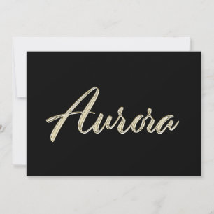 Aurora white gold Handwriting Karte