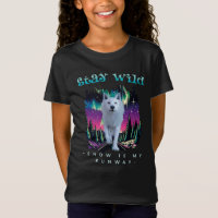 Aurora Wolfcore Bleib Wild Zitat Kunst