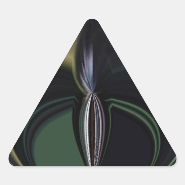 Auroras Embrace: Kosmisches Kaleidoskop Dreieckiger Aufkleber (Vorderseite)