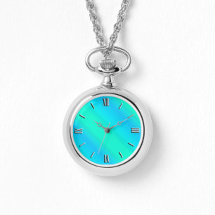 Aurorastreifen - Blau, Aqua, Türkis Armbanduhr