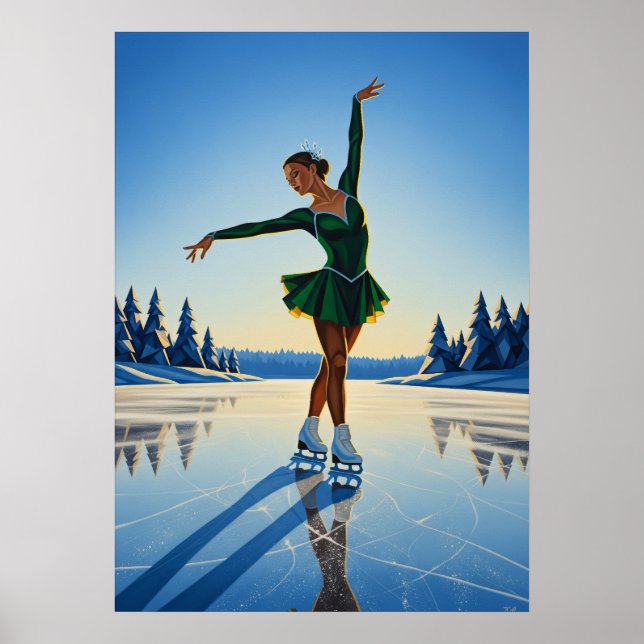 AURORE GLACÉE (Frozen Dawn) - Original Art Deco Ar Poster (Vorne)