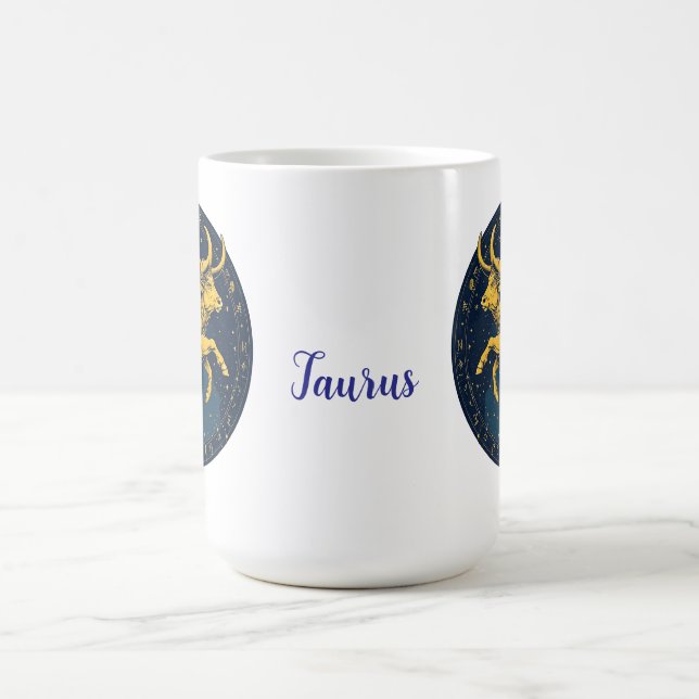 Aurus Bull von astrologischen Zodiaka-Zeichen Kaffeetasse (Mittel)