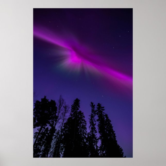 Aury Borealis Night Sky Nature Poster (Vorne)