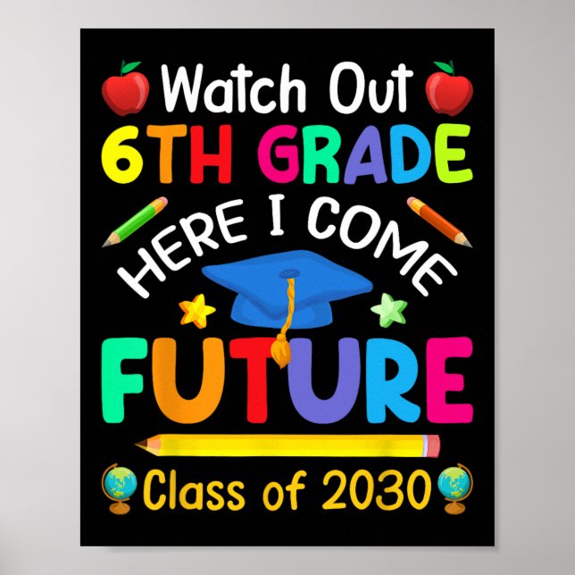 Aus 6. Klasse hier komme ich Zukunft Cl von 2030 K Poster (Vorne)