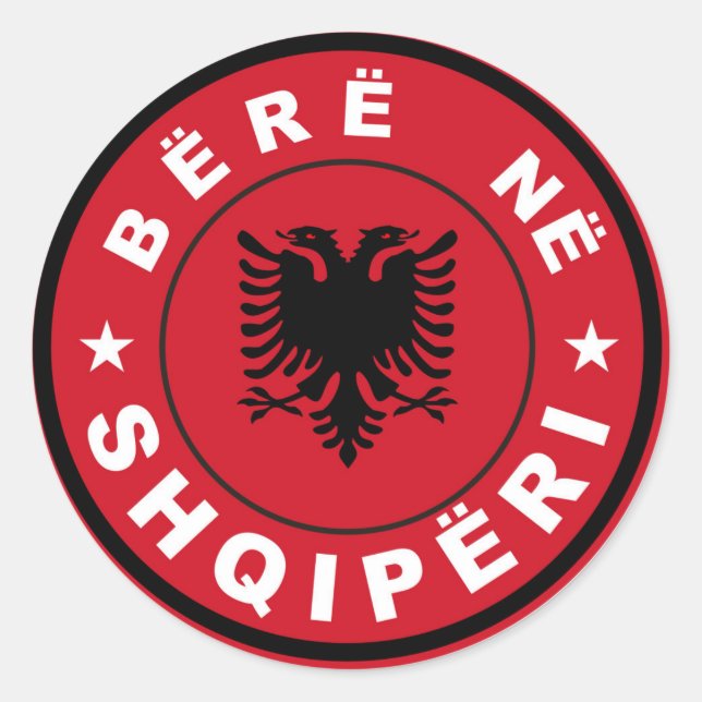aus Albanien-Länderkennzeichen bere shqiperi Runder Aufkleber (Vorderseite)