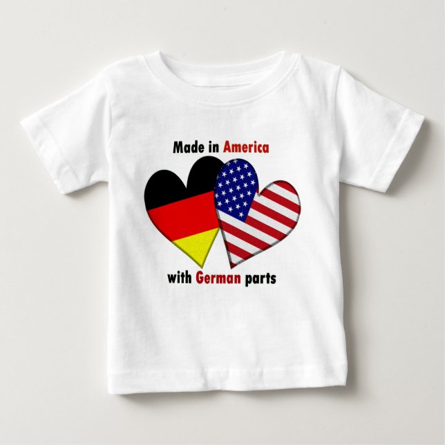 aus Amerika mit deutschen Teilen Baby T-shirt (Vorderseite)