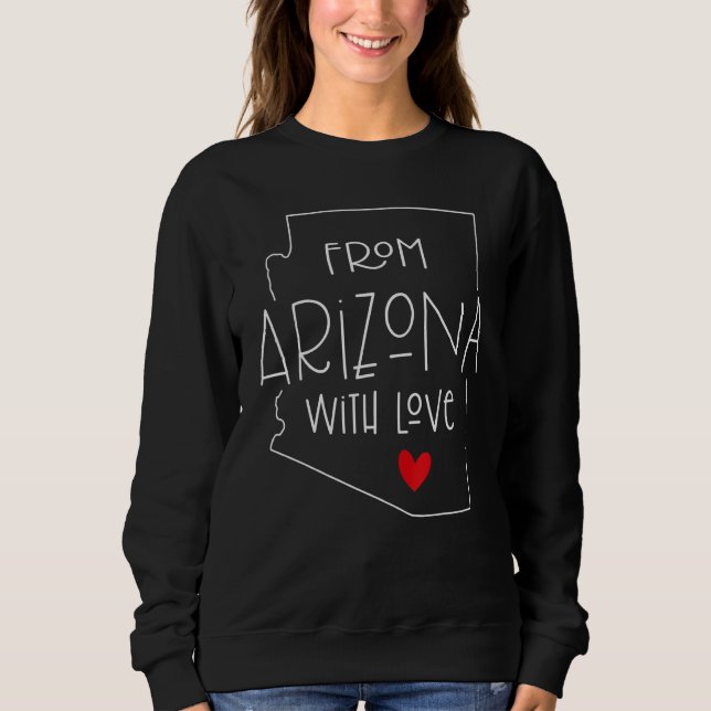 Aus Arizona mit Liebe State Map Ehemann Ehefrau Va Sweatshirt (Vorderseite)