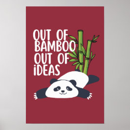 Aus Bambus, keine Ideen mehr Panda Poster