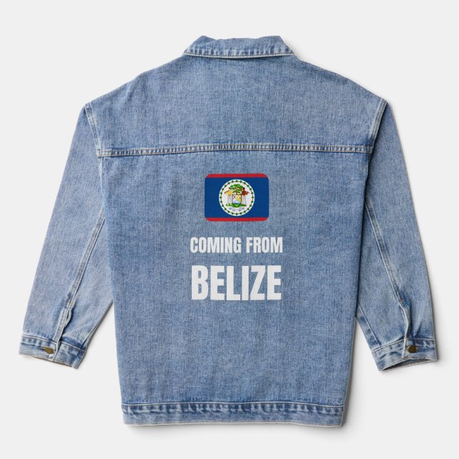 Aus Belize kommen Jeansjacke (Rückseite)