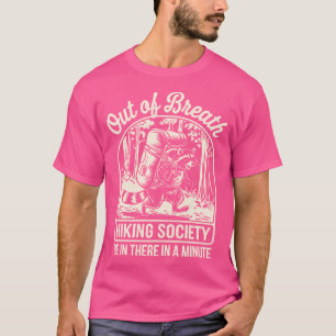 Aus dem Atem wandernde Gesellschaft Funny Raccoon T-Shirt