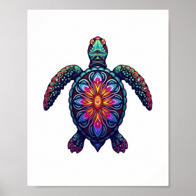 Aus dem Atem wandernde Gesellschaft Schildkröten T Poster (Vorne)