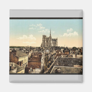 Aus dem Bauch, Amiens, Frankreich Vintag Fotochro Magnet