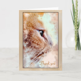 Aus dem Cat Watercolor Tabby Danke Karte