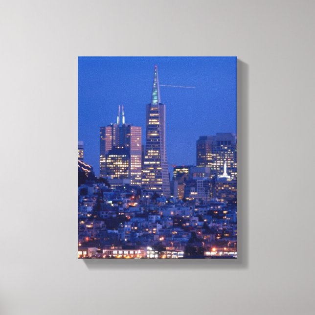 Aus dem Dach des Gefängnisses auf Alcatraz genomme Leinwanddruck (Vorderseite)