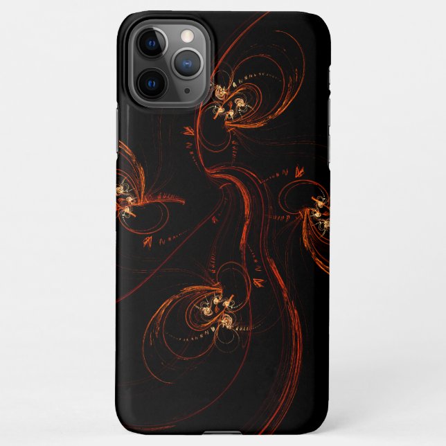 Aus dem dunklen Abstrakten Kunstglanz iPhone Hülle (Rückseite)