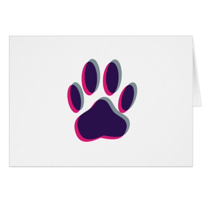 Aus dem Fokus heraus Dog Paw Print (Vorderseite (Horizontal))