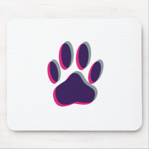 Aus dem Fokus heraus Dog Paw Print Mousepad