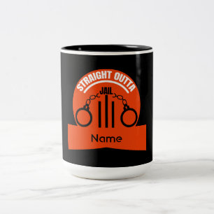 Aus dem Gefängnis entlassen - Geschenk zur Haftent Zweifarbige Tasse