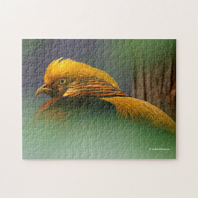 Aus dem Grünen heraus: Goldener Fasan Puzzle (Horizontal)