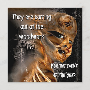 Aus dem Holzwerk Halloween-Party Einladung