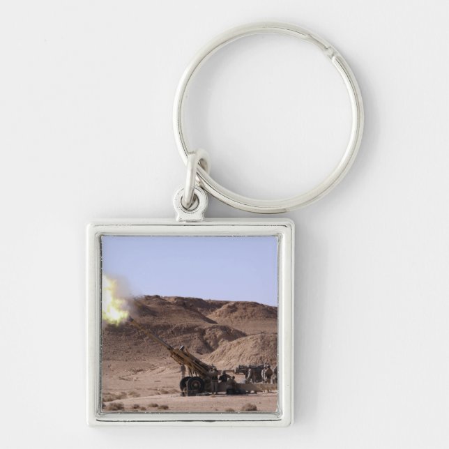 Aus dem Maultier entstehen Flammen und Rauch Schlüsselanhänger (Vorne)