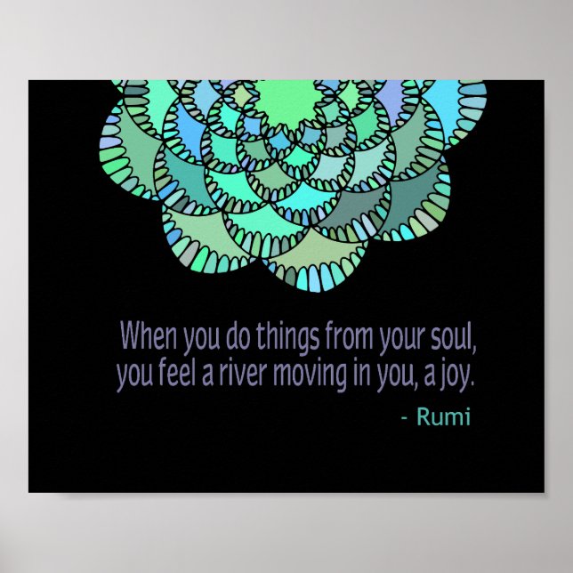 Aus dem Soul Rumi Zitat Poster (Vorne)