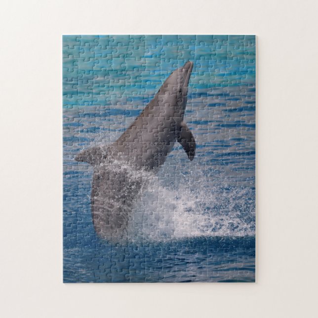 Aus dem Wasser stehende Dolphin Puzzle (Vertikal)