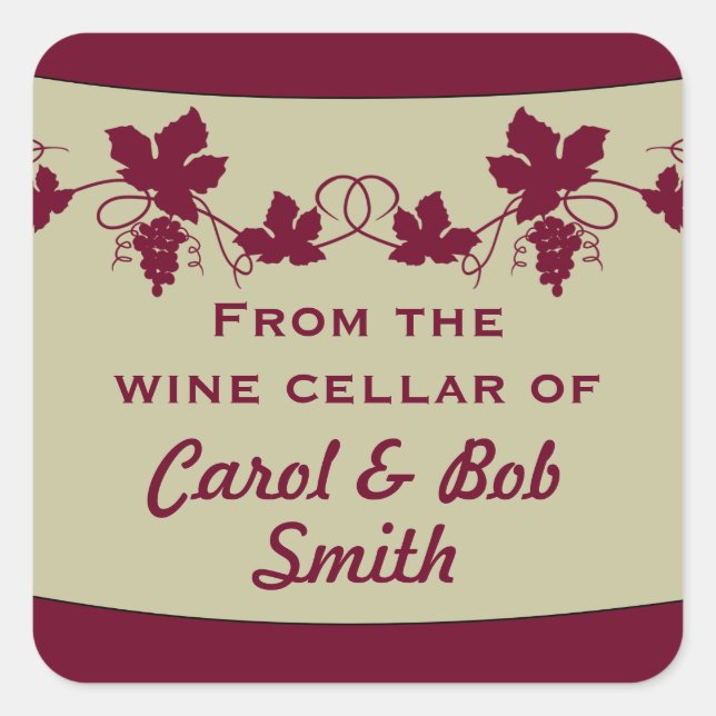 Aus dem Weinkeller der Aufkleber (Vorderseite)