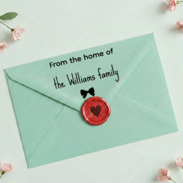 Aus dem Zuhause der individuellen Familien-Adresse Permastempel