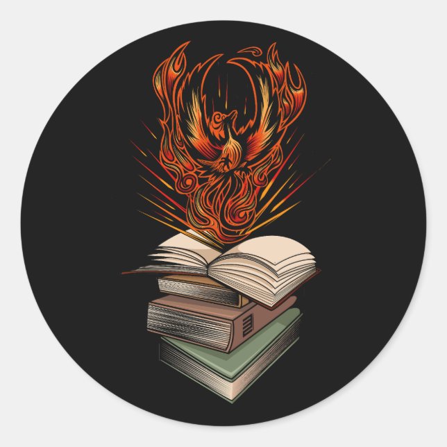 Aus den Büchern Runder Aufkleber (Vorderseite)