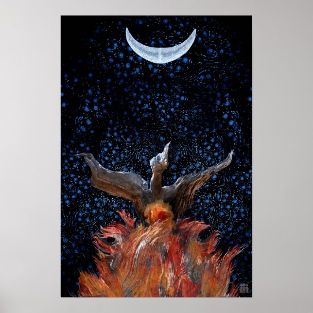 Aus den Flammen: Phoenix steigt an Print-Poster Poster (Vorne)