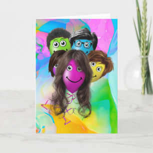 Aus den Geburtsballons der Gruppe Karte