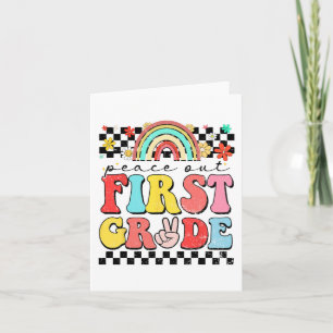 Aus der 1. Klasse Retro Groovy Glücklicher letzter Karte