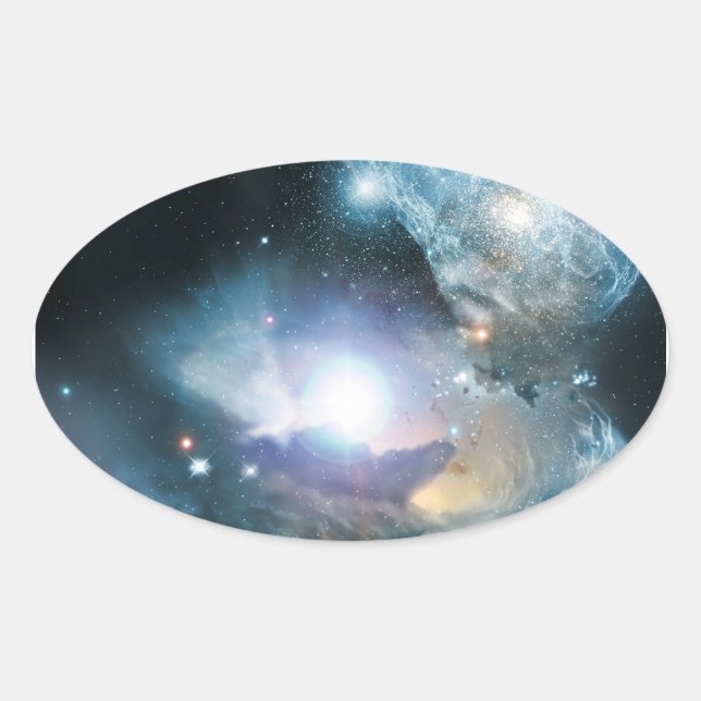 Aus der Asche der ersten Sterne Ovaler Aufkleber (Vorderseite)