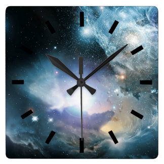 Aus der Asche der ersten Sterne Quadratische Wanduhr