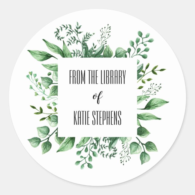 Aus der Bibliothek der benutzerdefinierten Buchbez Runder Aufkleber (Vorderseite)