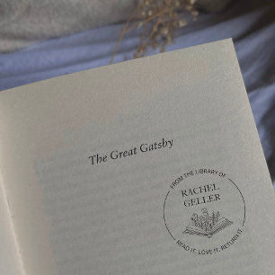 Aus der Bibliothek der Briefmarke Elegante Blume Permastempel