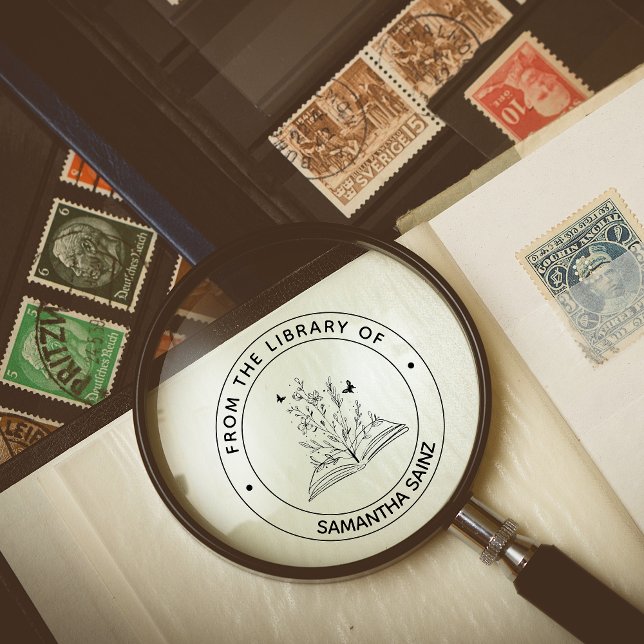 Aus der Bibliothek der Briefmarke Girl Book Lover Permastempel (Von Creator hochgeladen)
