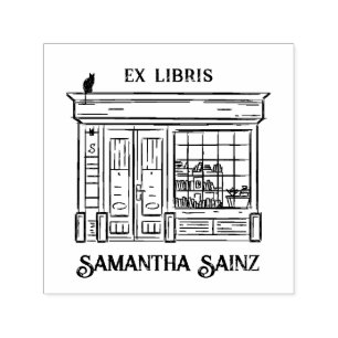 Aus der Bibliothek der Briefmarke Girl Book Lover Permastempel