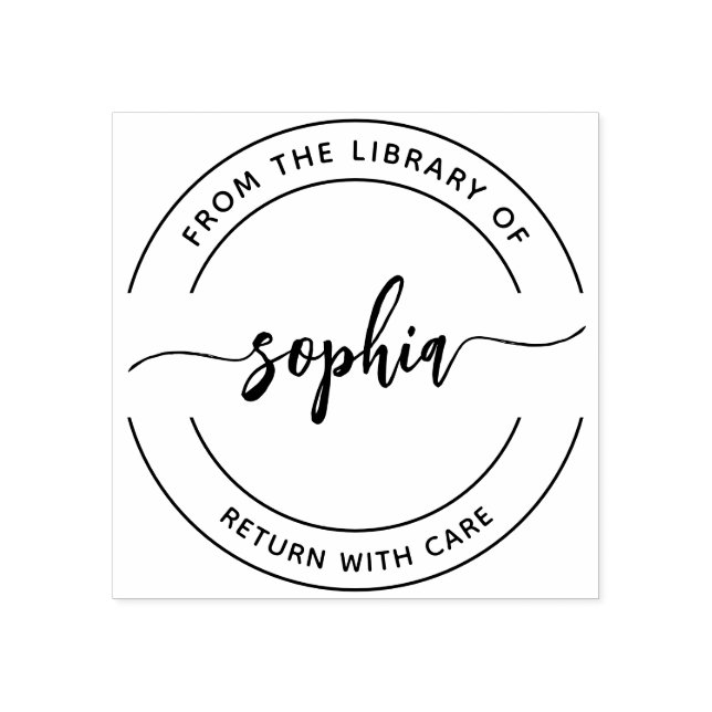 Aus der Bibliothek der Coolen Briefmarke für Skrip Gummistempel (Prägung)