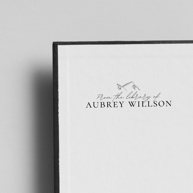 Aus der Bibliothek der individuelle Name Buch Brie Permastempel (Von Creator hochgeladen)