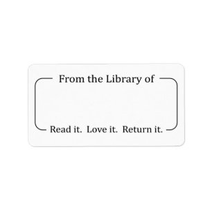 Aus der Bibliothek der Labels, Lehrergeschenk Adressaufkleber